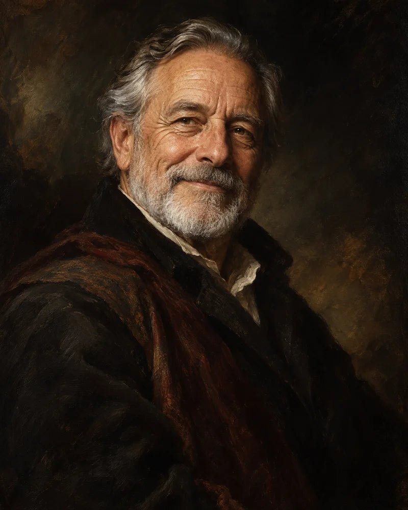 Portret olejny w ciemnej tonacji — przykładowy motyw MyMoment